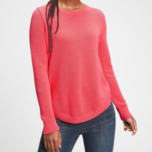 Curved Hem Crewneck Sweater NWT